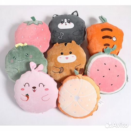 Милые подушки-пледы 35*35 см