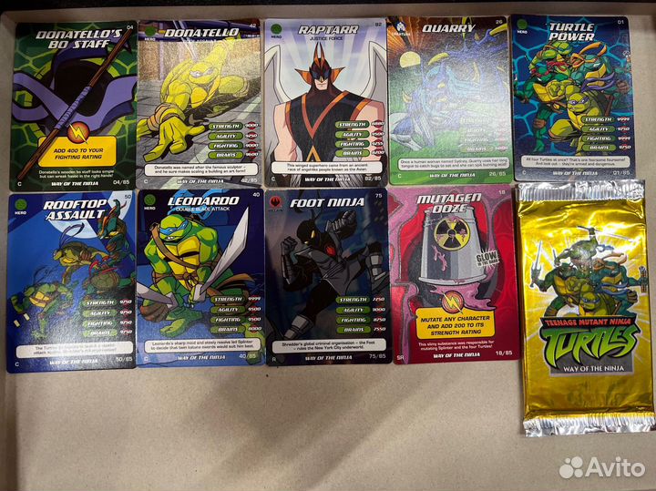 Англоязычные Карты Черепашки Ниндзя Путь + Бустер