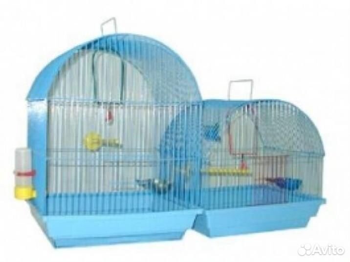 Зоомарк клетка для птиц, малая полукруглая, компле