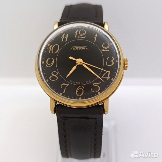 Наручные Часы ракета СССР черный циферблат обслуже