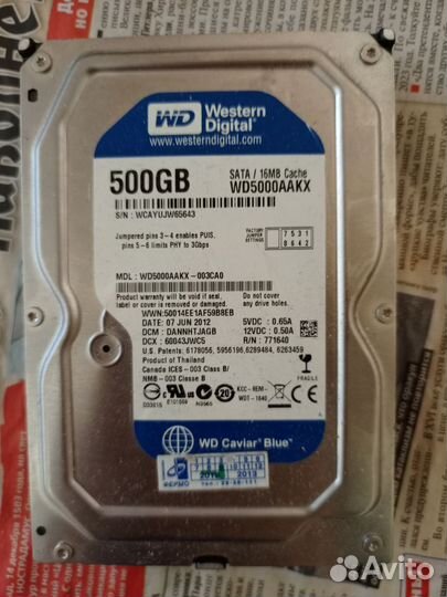 Жесткий диск Western Digital 500Gb