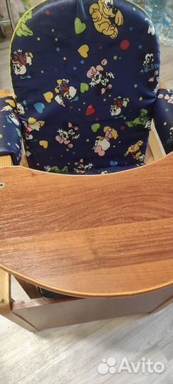 Детский стульчик для кормления деревянный