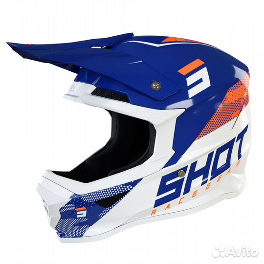 Шлем Shot Furious Camo (Синий/Оранжевый, M)