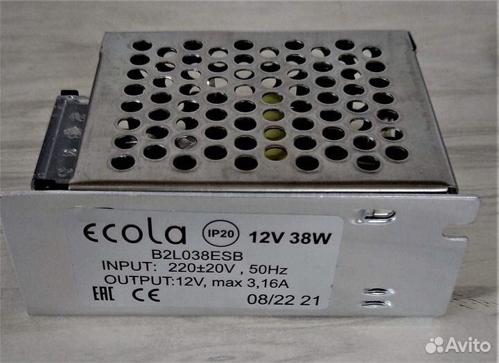 Блоки питания Ecola 12V. 3,16А, 5А. Новые