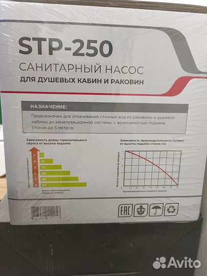 Санитарный насос для раковины и душа jemix STP-250