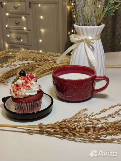 Кружка с блюдцем с пандой