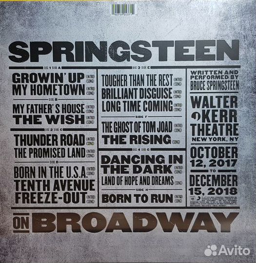 Bruce Springsteen: Springsteen On Broadway