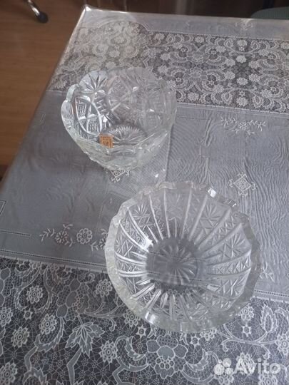 Хрустальная конфетница.280 за 1шт