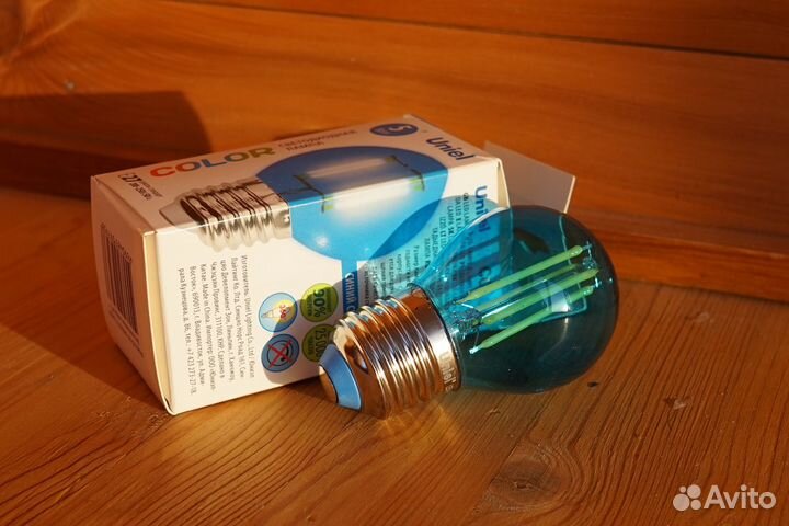 Три лампы - Эдисон 60W,Gauss+мелкая синяя