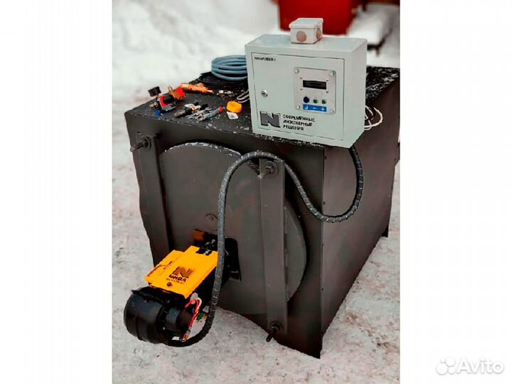 Котел водогрейный с горелкой на отработке 30 кВт