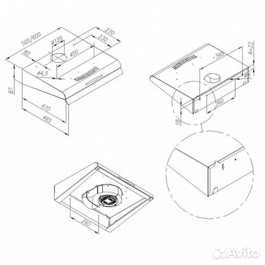Вытяжка плоская maunfeld MPA 50 черный