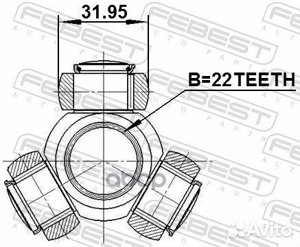 Трипоид 22X31.95 nissan fuga 04- 0216B10 Febest