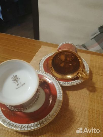 Чашка с блюдцем фарфор