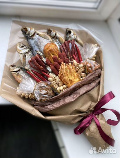 Мужские букеты / мясные букеты / съедобные подарки