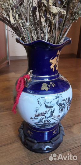 Ваза китайская для цветов, напольная