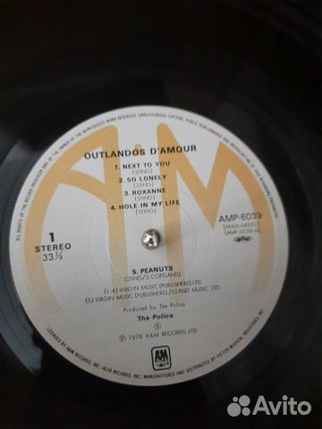 The Police Outlandos d’Amour LP Japan 1978(NM,NM)