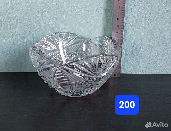 Салатник и икорница. Хрусталь