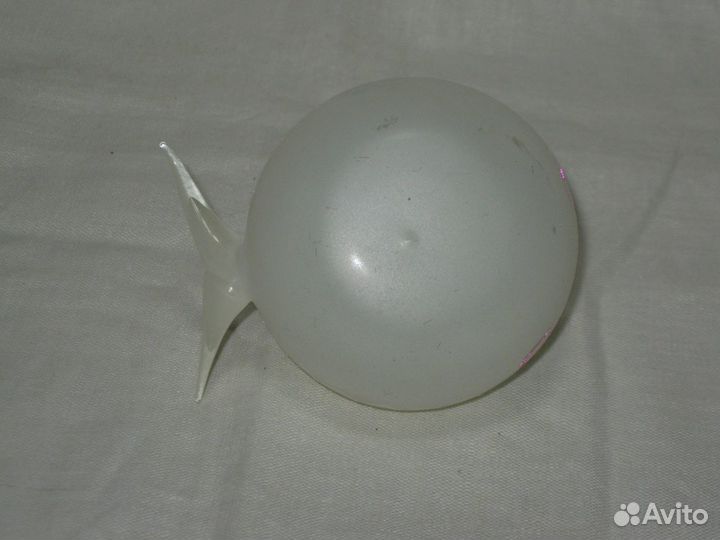 Елочная игрушка. Рыба-Кит. Стекло. СССР