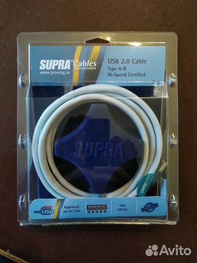 Кабель USB Supra USB 2.0 A-B