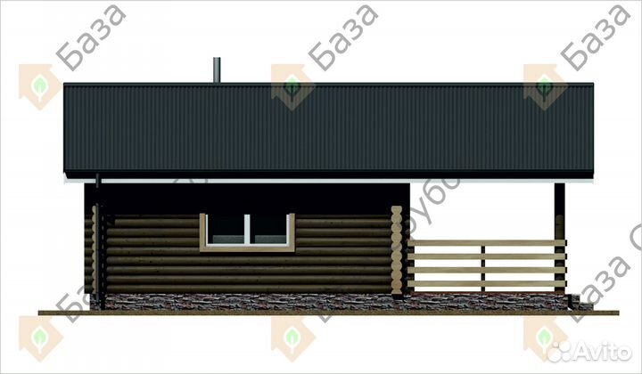 Сруб бани 6 на 6+терраса 3 м и перегородками внутр