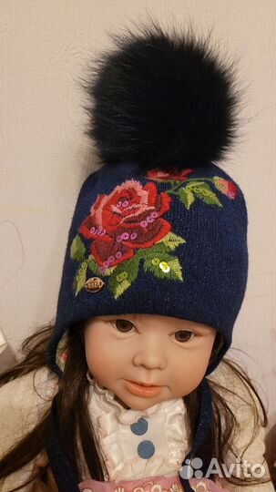 Шапка для девочки с утеплением