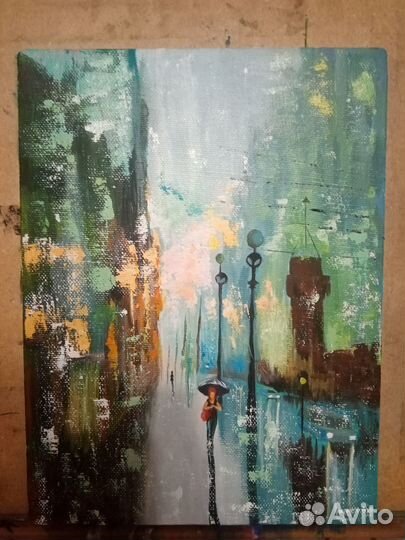 Картина акрилом на холсте