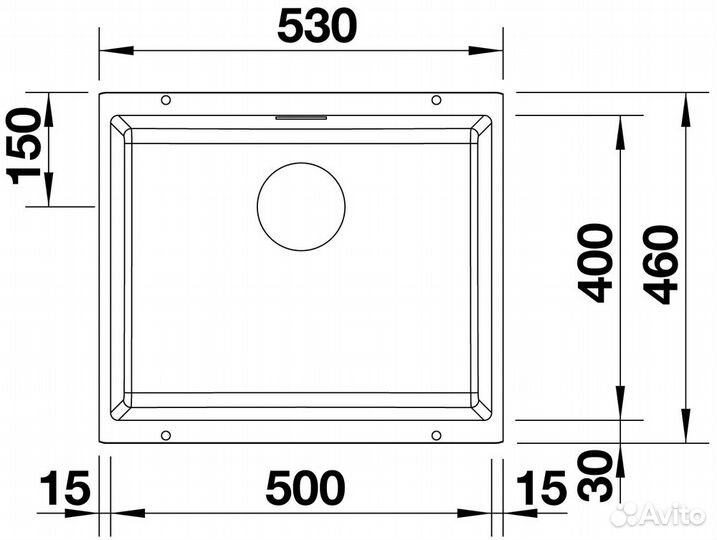 Blanco Subline 500-U 525995 Кухонная мойка черная