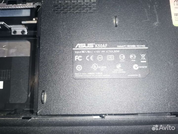 Корпус с петлями от ноутбука Asus k50af