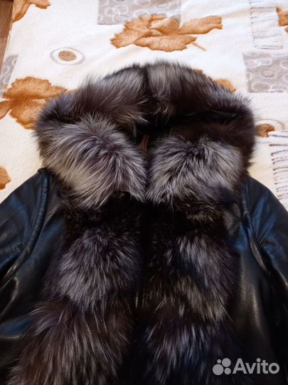 Куртка натуральная кожанная с чернобуркой
