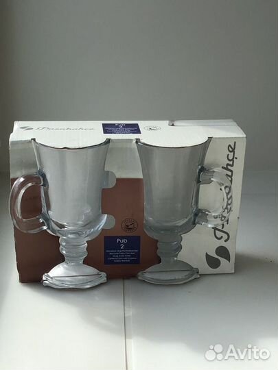 Стеклянные кружки, 2 шт, в упаковке