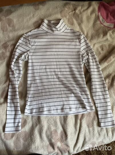 Водолазка Zarina бело-черная