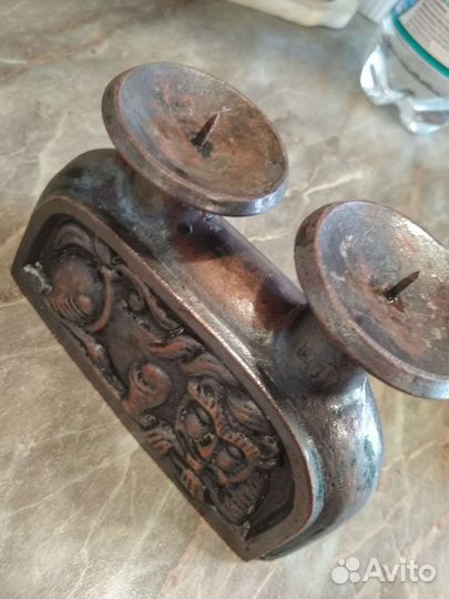 Подсвечник медь/Свечи