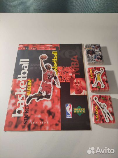 Полный сет + чистый альбом Upper Deck NBA 1997-98