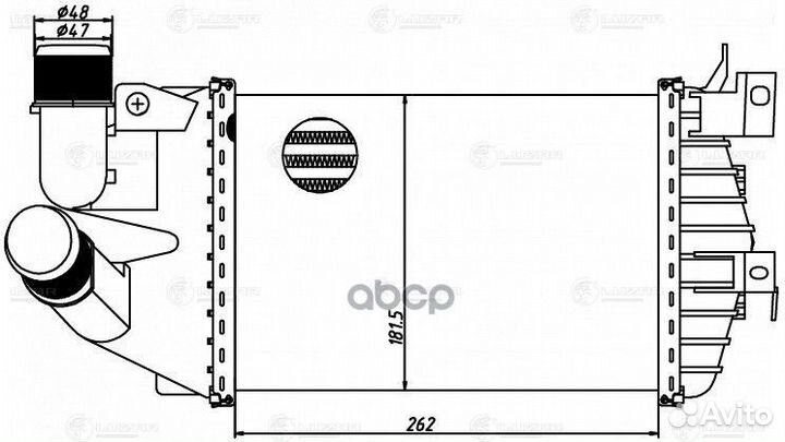 Интеркулер opel astra H (04) /zafira B (05) LR