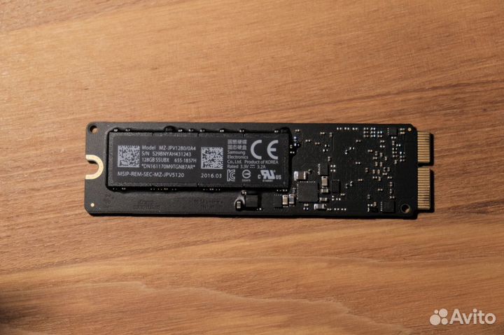 Оригинальный SSD для ноутбука Apple 128 гб