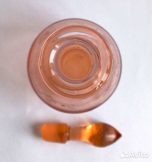 Графин для воды из розового стекла СССР