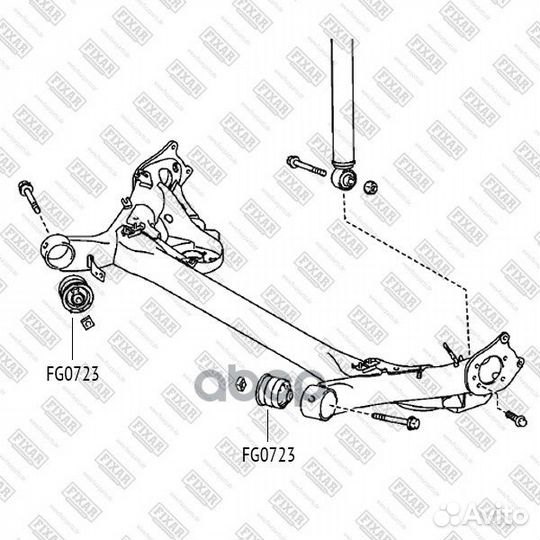 Сайлентблок задней балки toyota corolla/auris 07