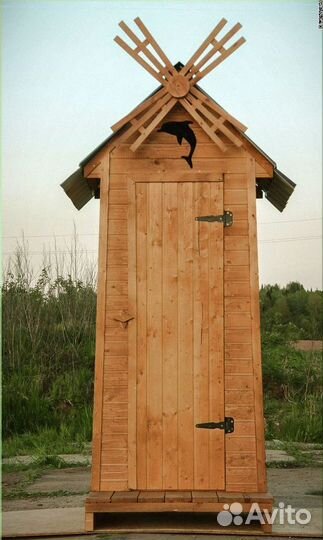 Уличный туалет с декором YAZ