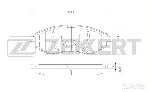 Колодки торм. диск. передн. Chevrolet Aveo (T200) 03- Aveo (T250 T255) 05- Daewoo Kalos (klas) 02