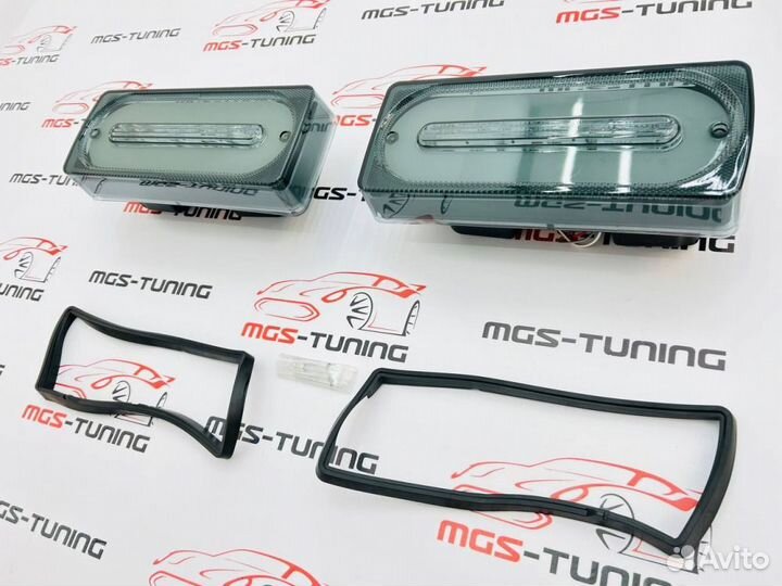 Задние фонари Mercedes G-class w463 диодные серые