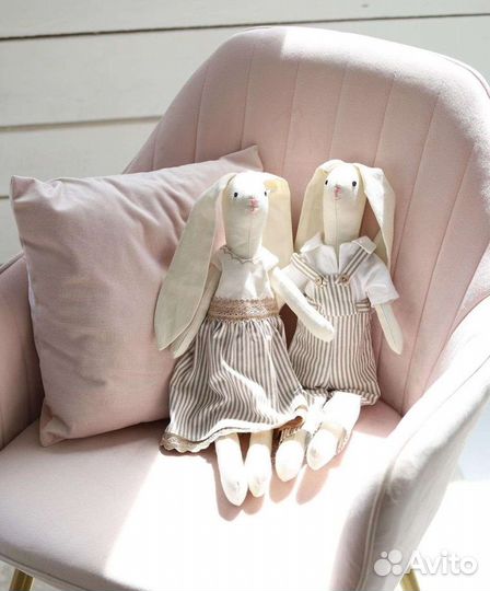 Зайчики тильды подарок для детей игрушка