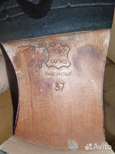 Кожаные сапоги