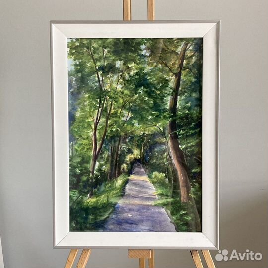 Картина акварель пейзаж