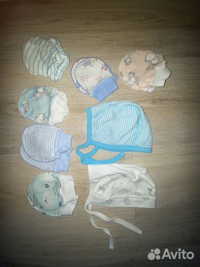 Чепчики и варежки-антицарапки