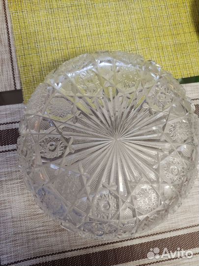 Шикарный большой салатник, хрусталь, эпоха СССР