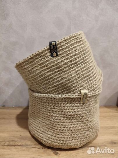 Корзинка из джута