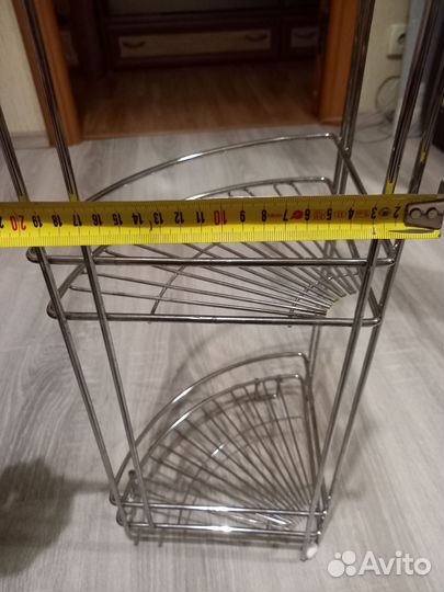 Угловая полка для ванной нержавейка