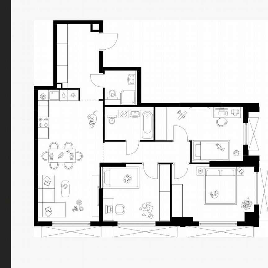 3-к. квартира, 83,6 м², 18/23 эт.