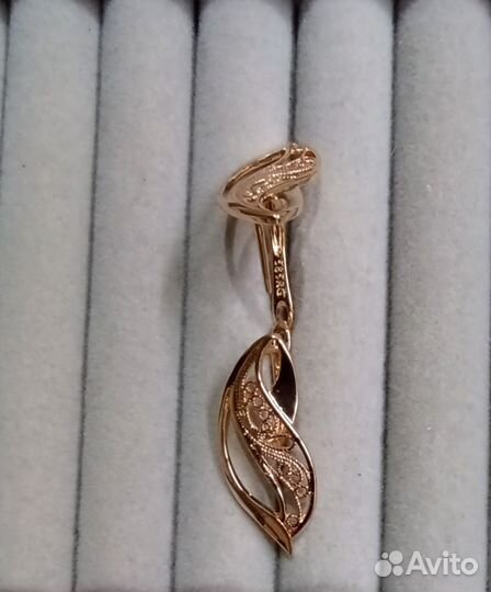 Серьги золото 585 ажурные