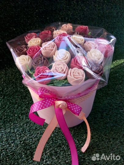 Букет роз из шоколада